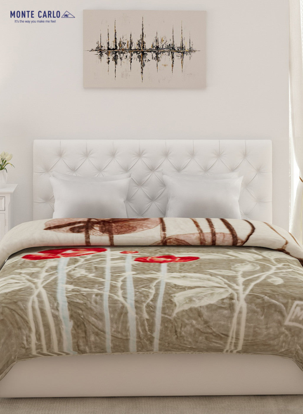 Double Bed Multicolor Mink Blanket - 2 Ply
