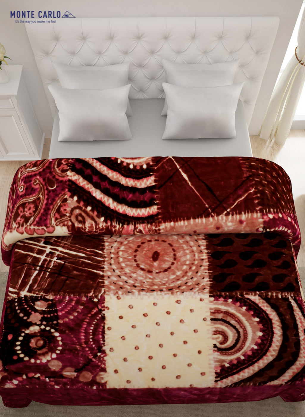 Double Bed Multicolor Mink Blanket - 2 Ply