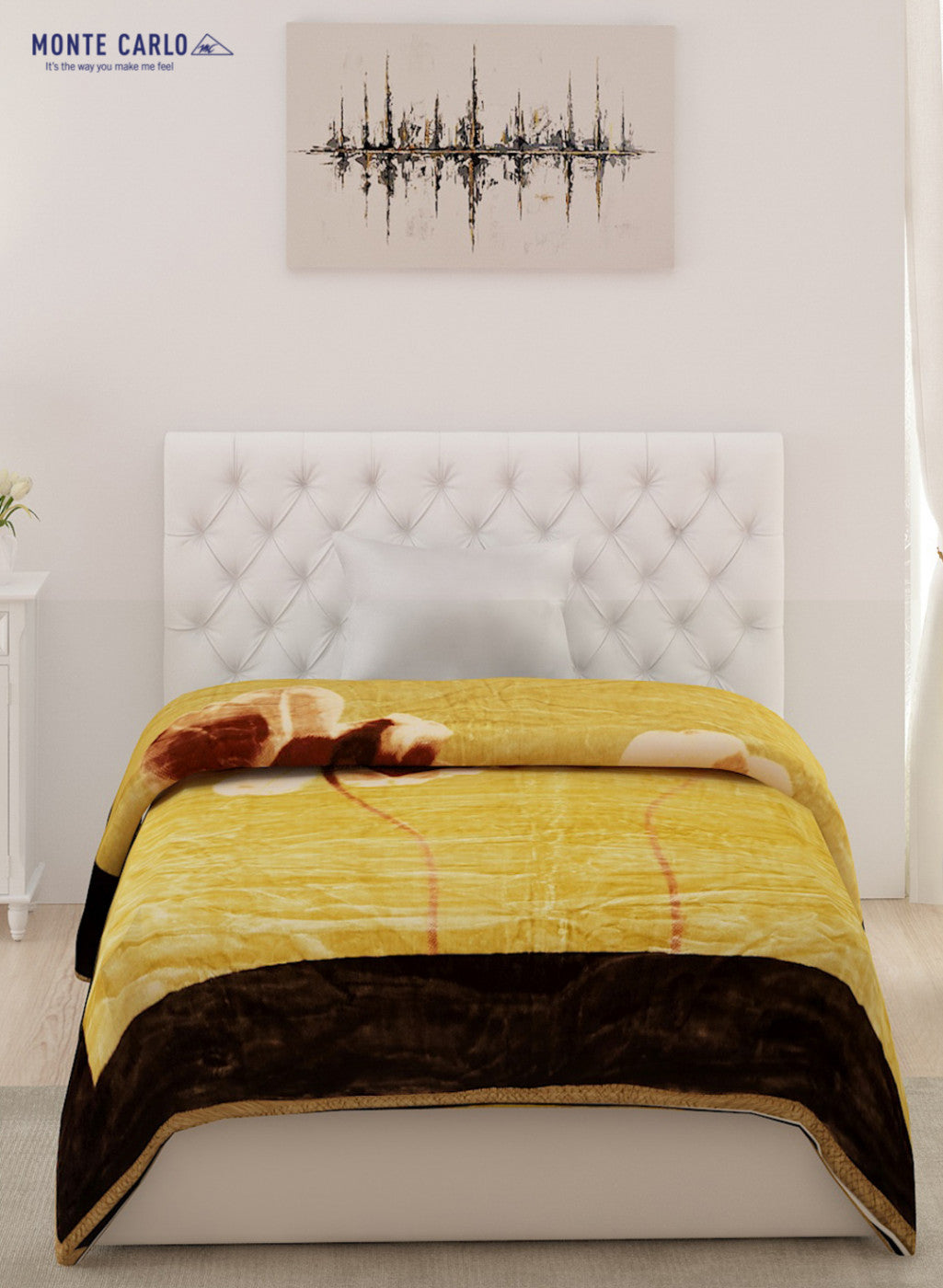 Double Bed Multicolor Mink Blanket - 1 Ply