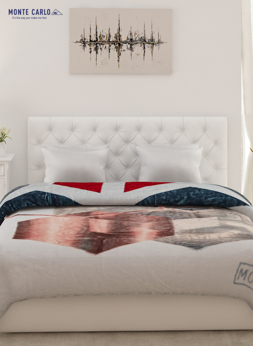 Double Bed Multicolor Mink Blanket - 2 Ply