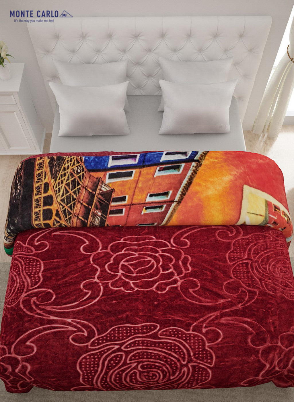 Double Bed Multicolor Mink Blanket - 2 Ply