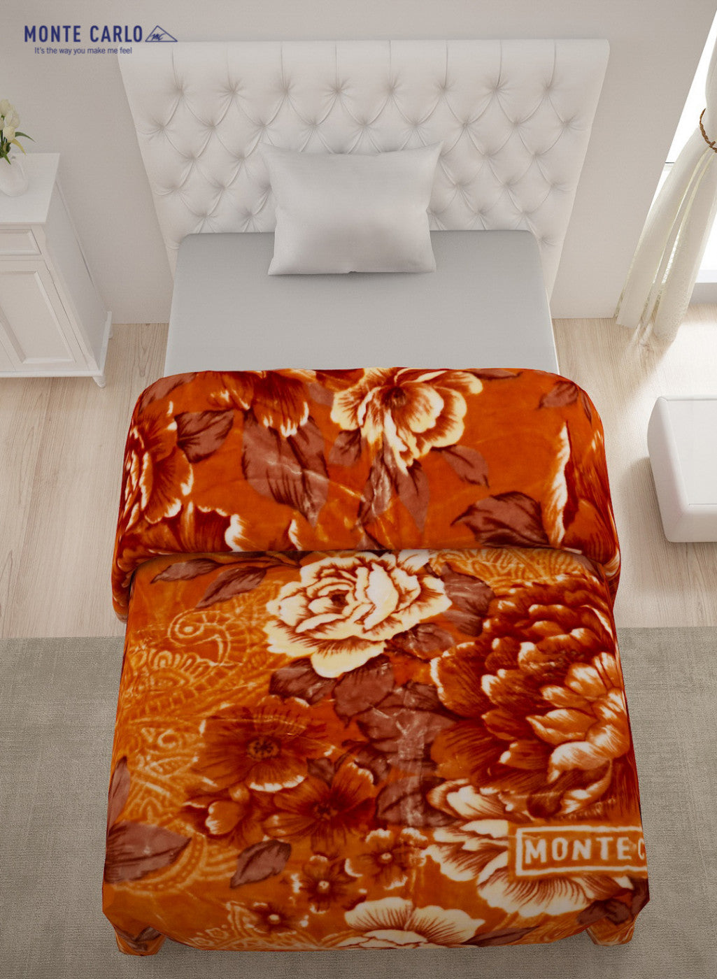 Single Bed Multicolor Mink Blanket - 2 Ply