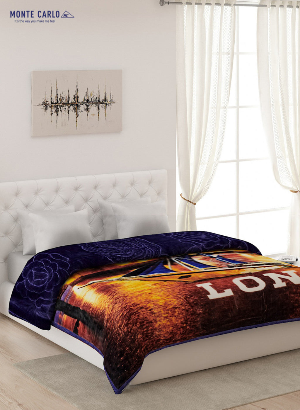 Double Bed Multicolor Mink Blanket - 2 Ply