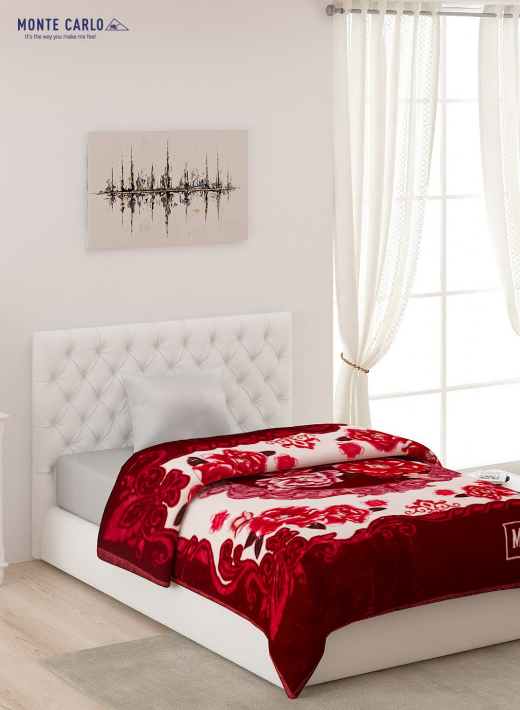 Single Bed Multicolor Mink Blanket - 2 Ply