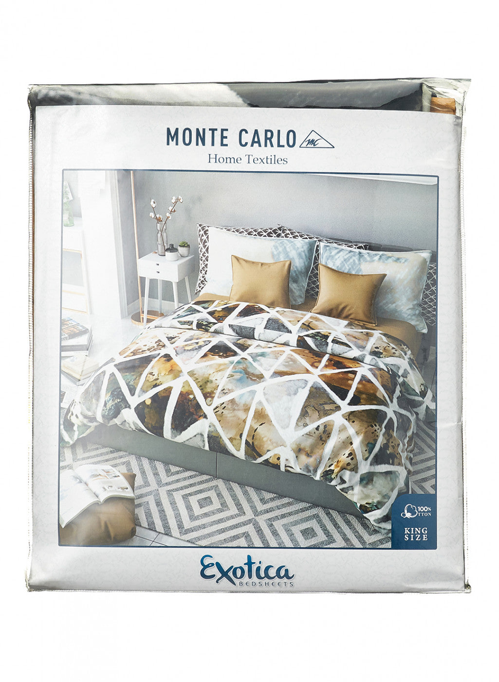 Multi Color 200 TC Bedsheet with 2 Pillow Covers