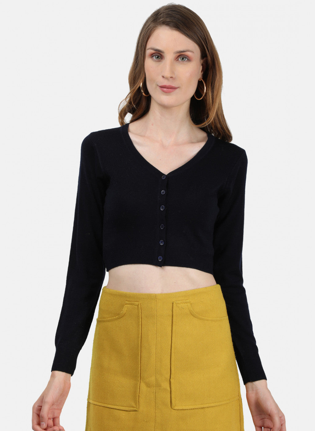 Women NAvy Blue Solid Blouse