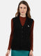 Women Black Self Cardigan