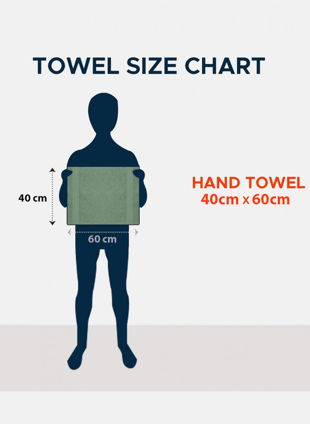 Green Cotton 400 GSM Hand Towels (Pack of 2)